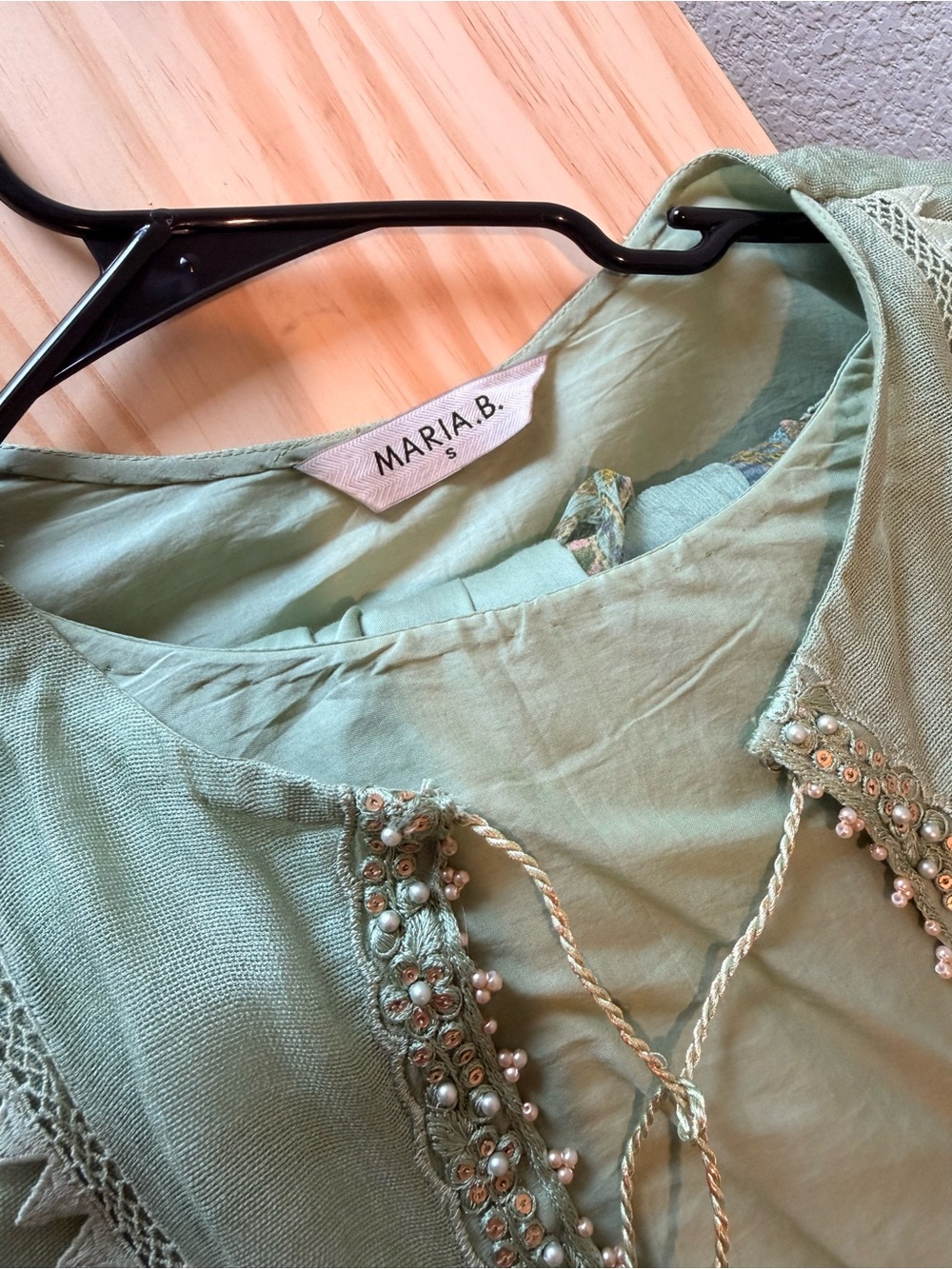 Maria.B Sage Green Embellished Women's Tunic